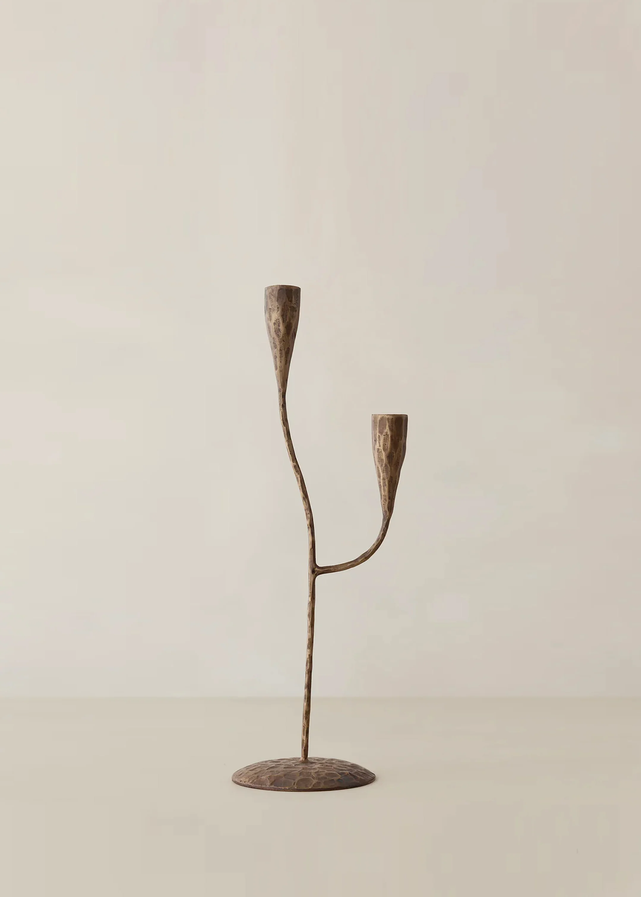 Calla Candle Holder / Antique Gold