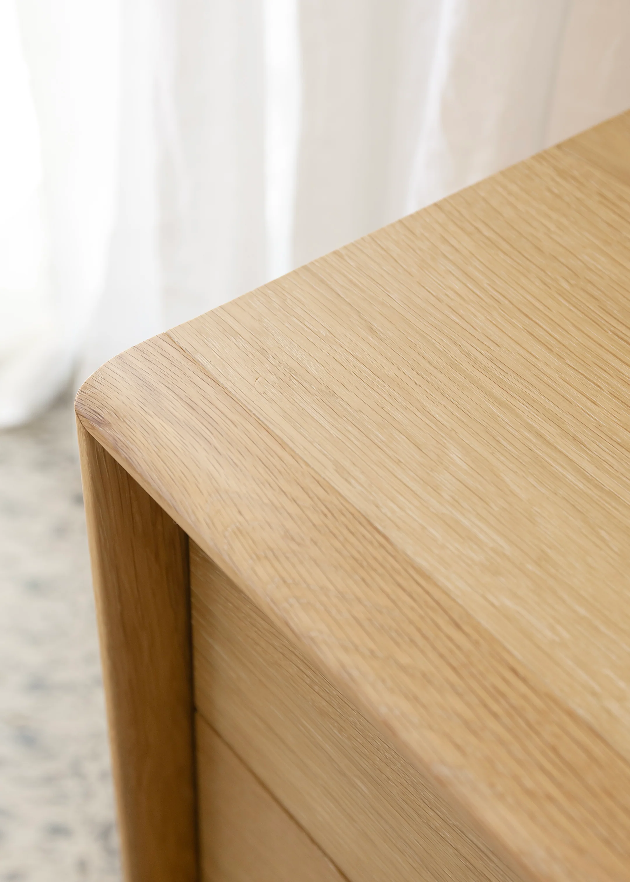 Copenhagen 2 Drawer Bedside Table / Oak - Image 6