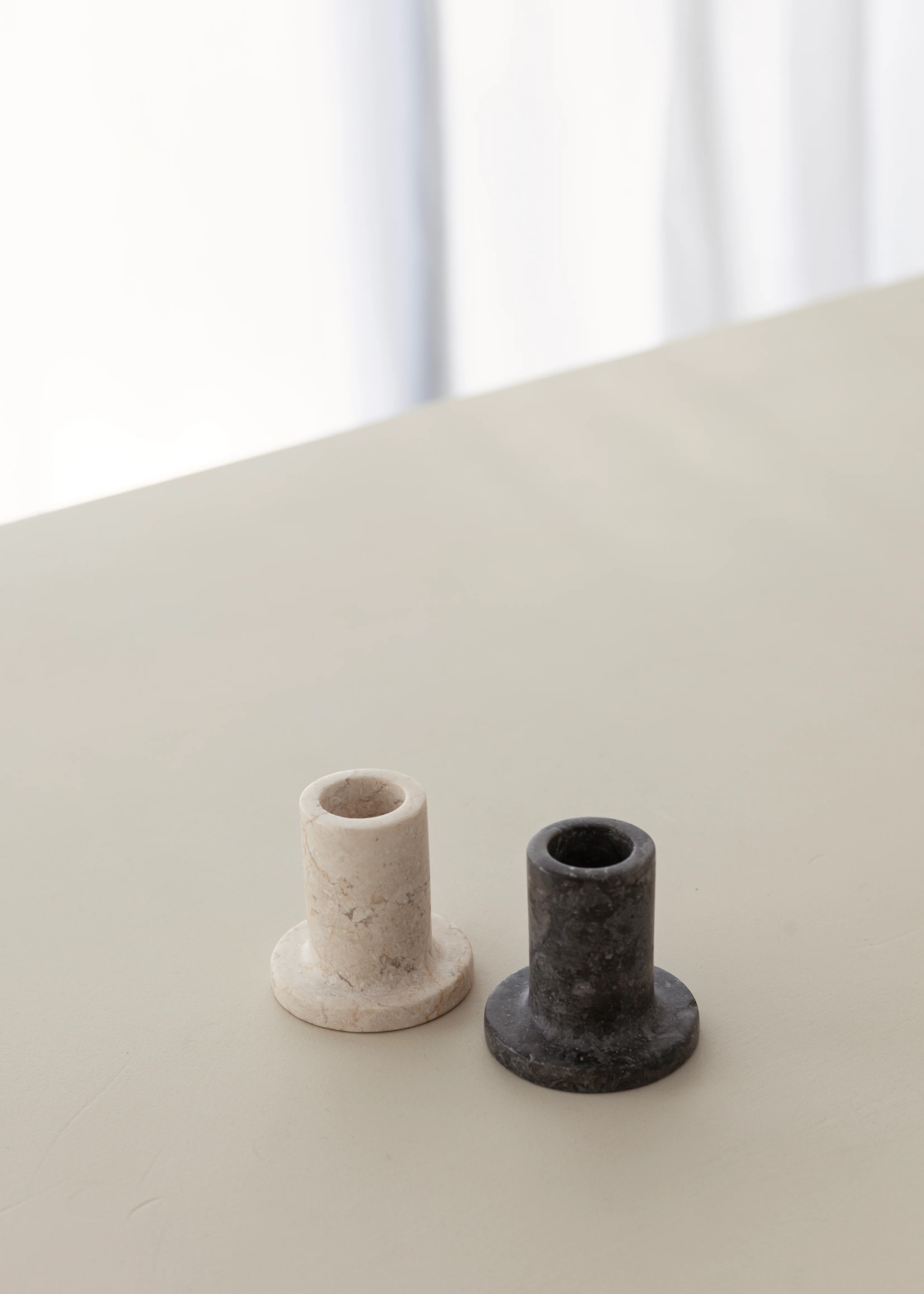 Haru Marble Candle Holder / Black - Image 5