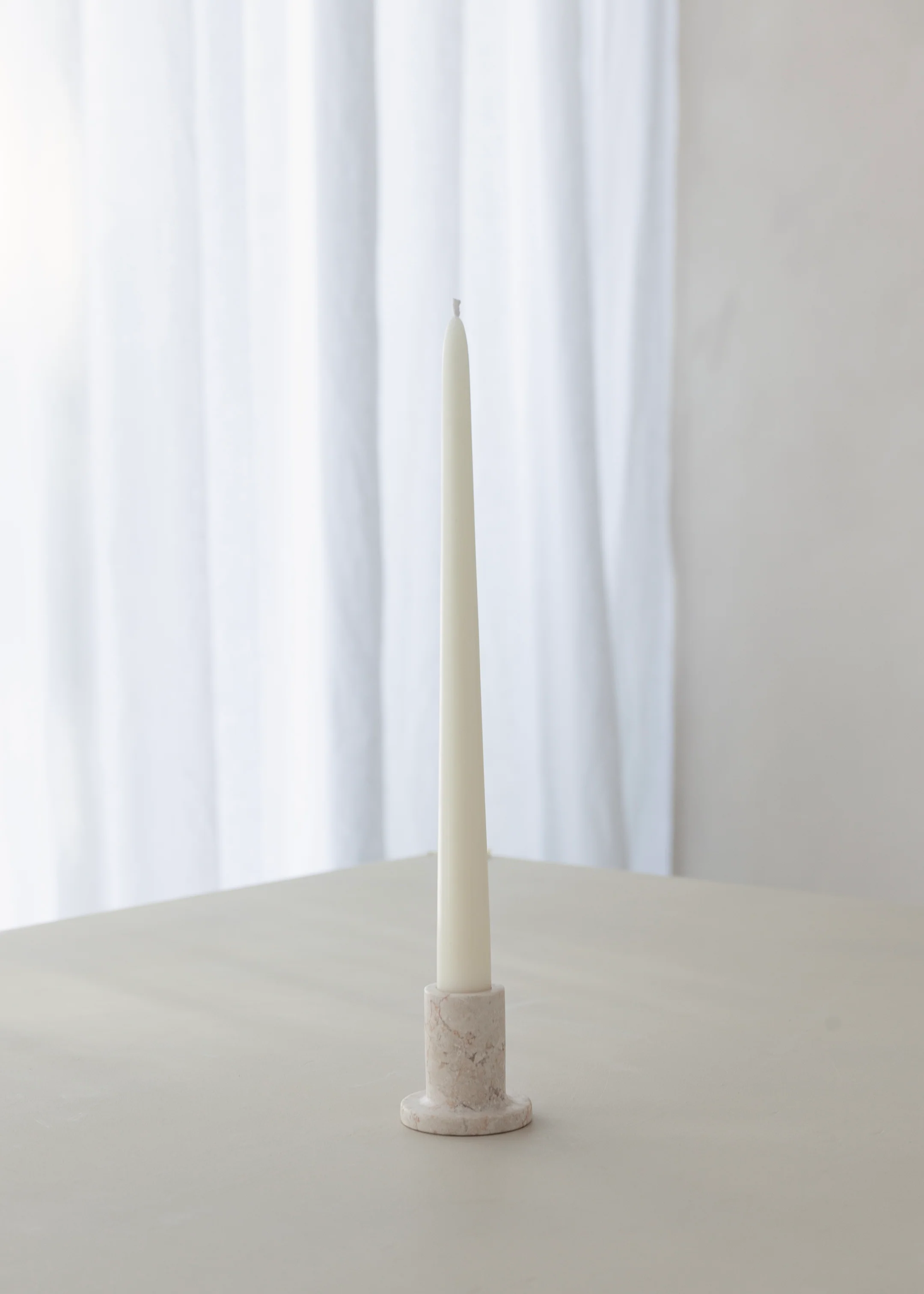 Haru Marble Candle Holder / Cream - Image 2