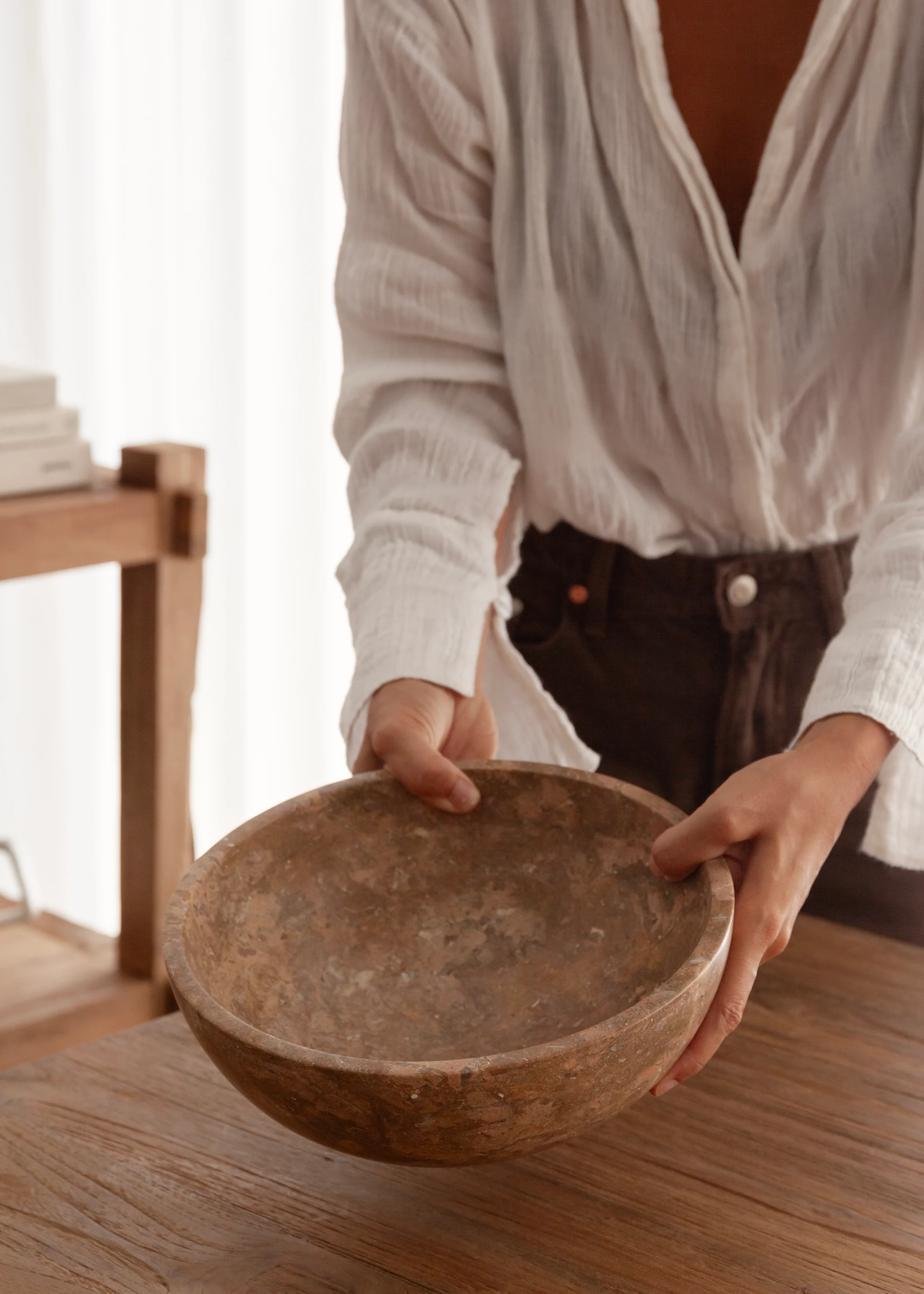 Koji Marble Bowl / Pink Taupe - Image 4