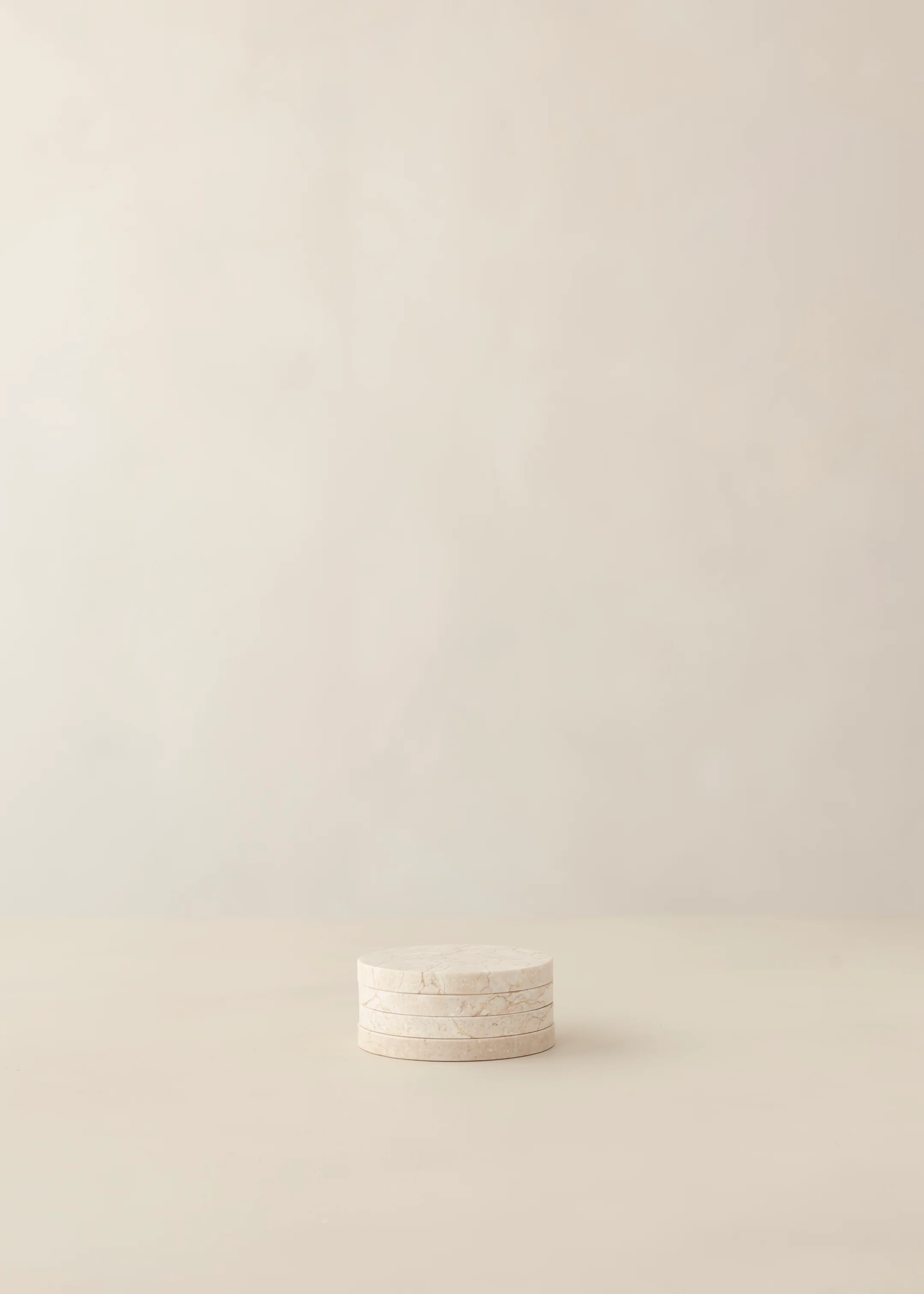 Lima Marble Coaster Set Of 4 / Cream - Image 3