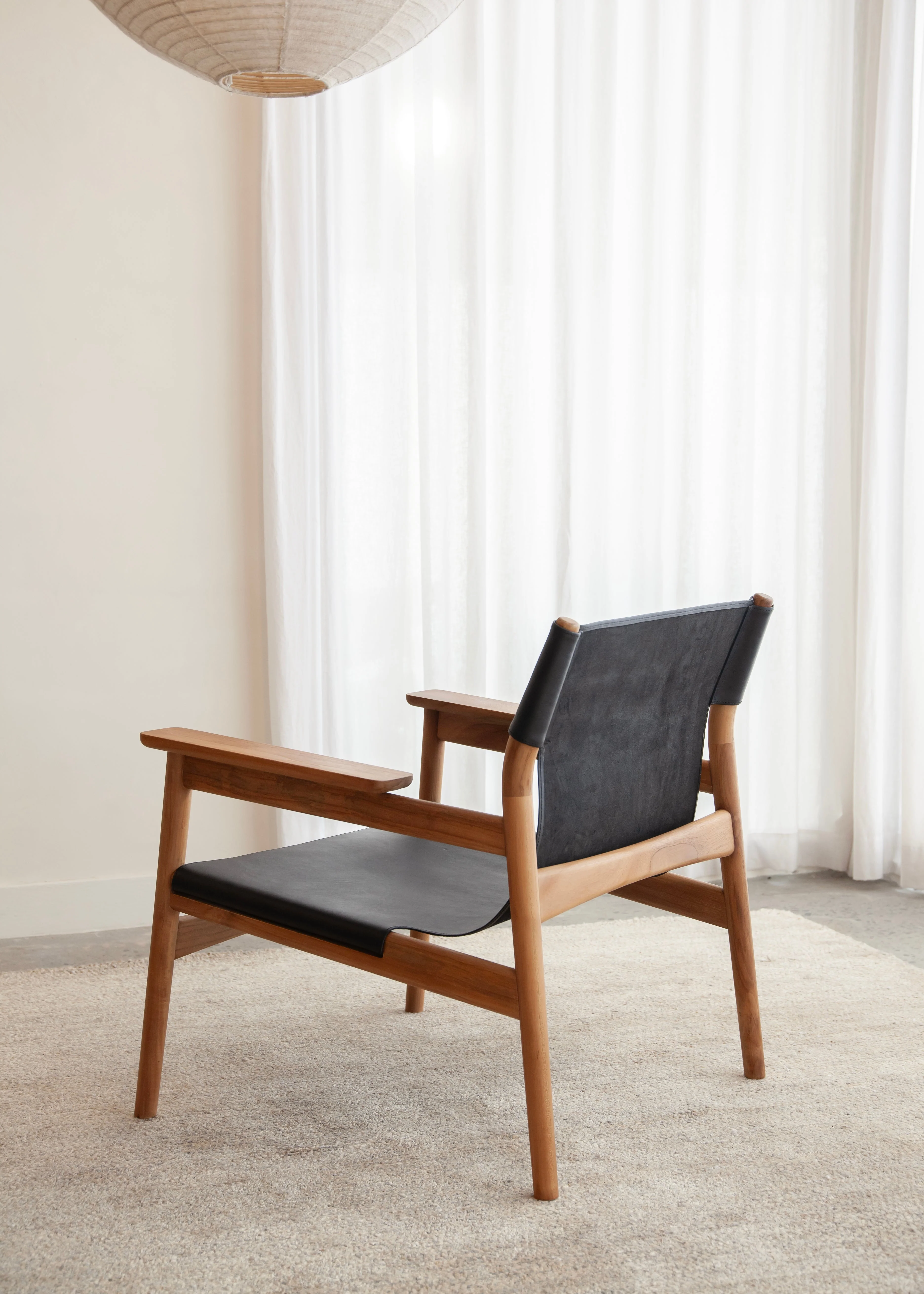 Sana Leather Chair / Black - Image 6