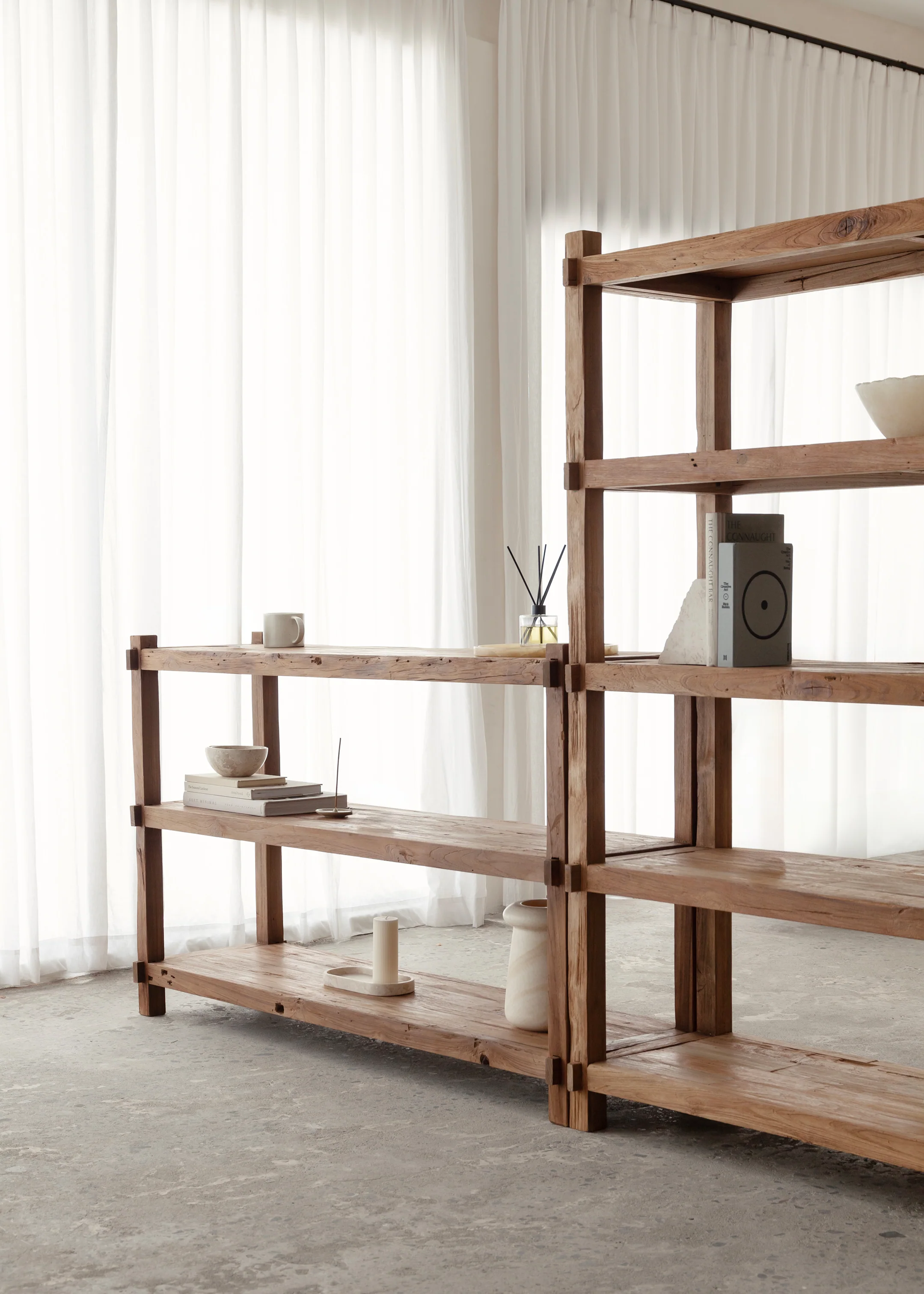 Saya Tall Bookshelf 150cm / Dark Teak - Image 5