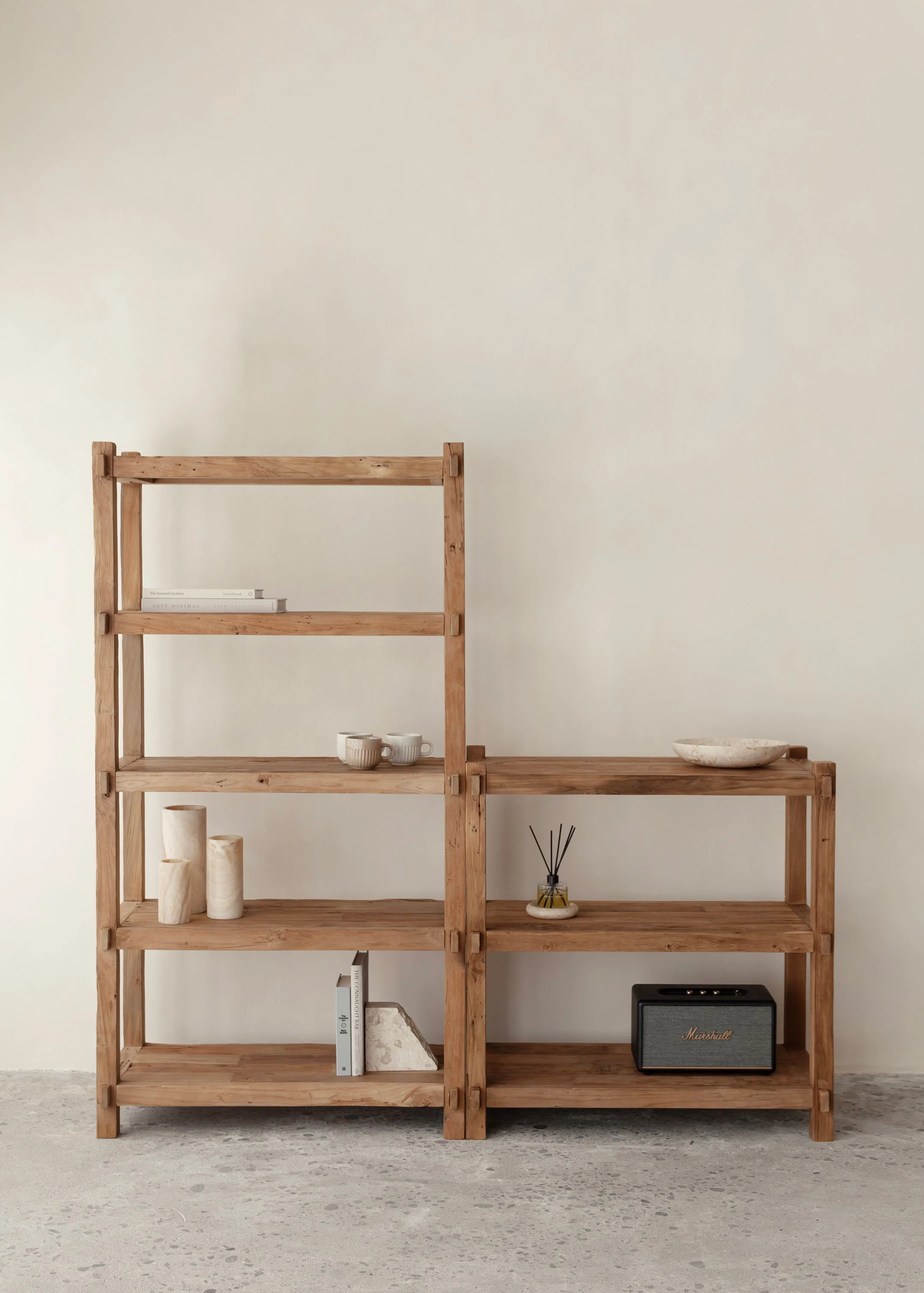 Saya Tall Bookshelf 90cm / Dark Teak - Image 3