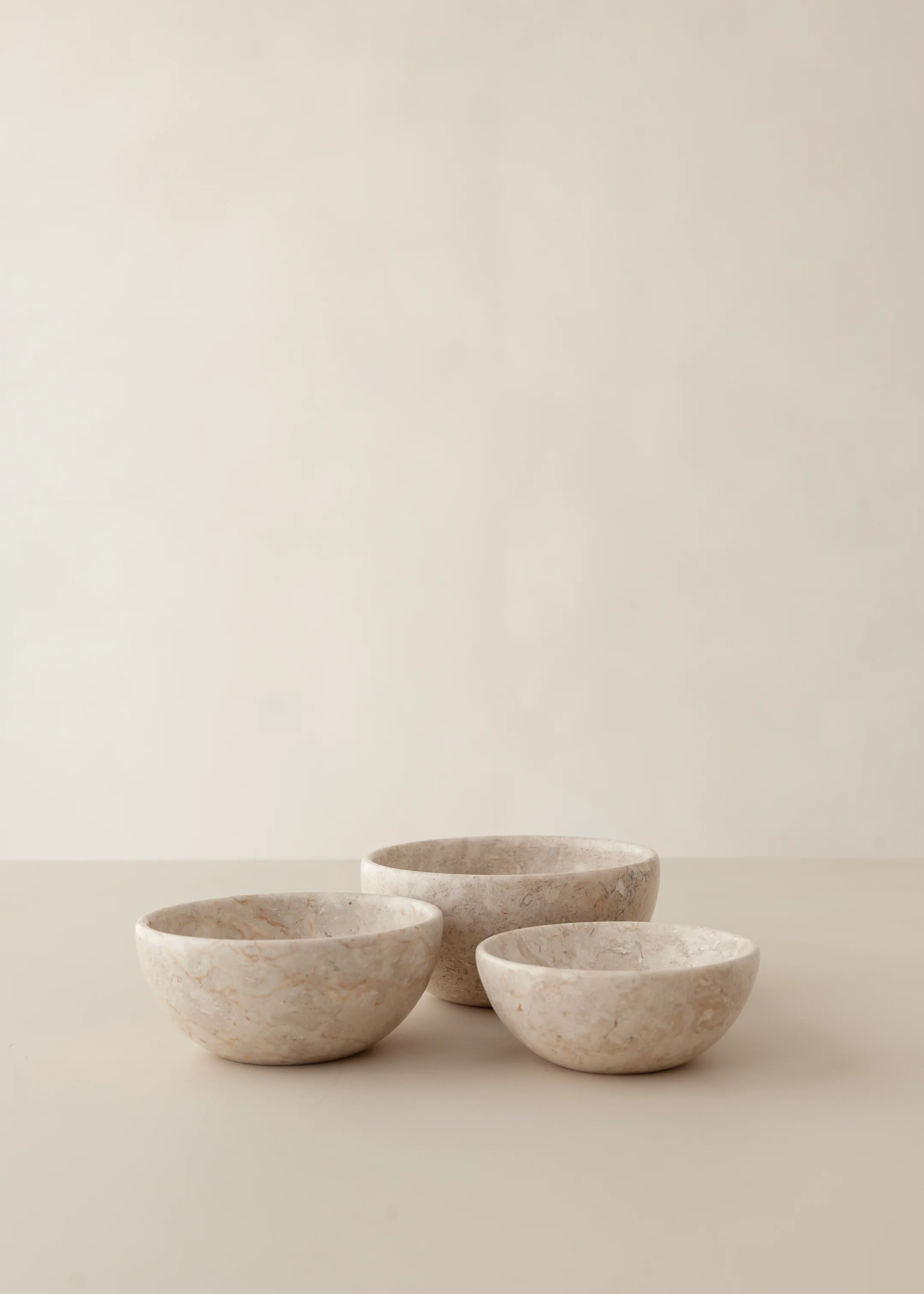 Suki Marble Stacking Bowl Set / Cream - Image 2