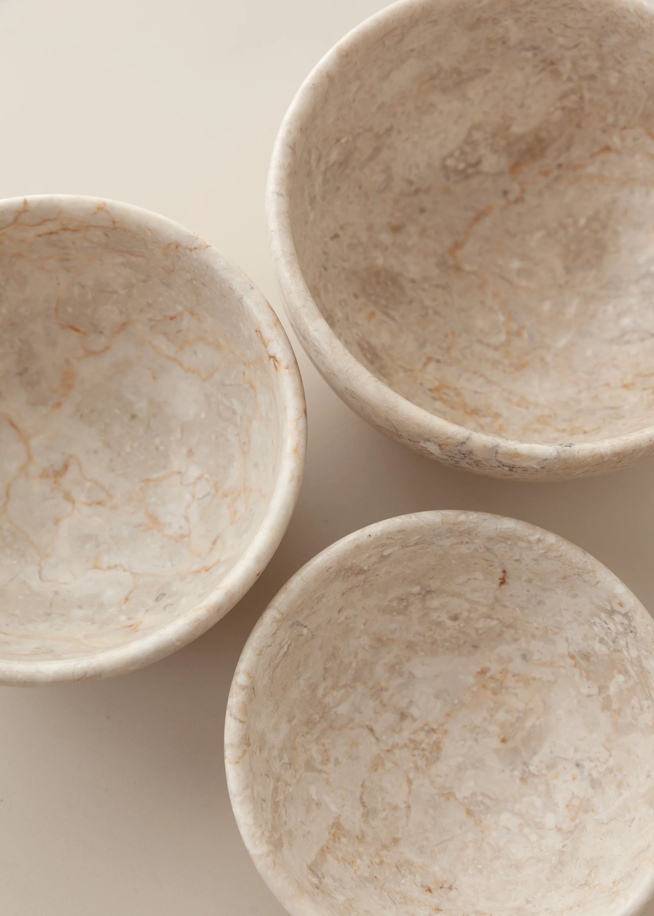 Suki Marble Stacking Bowl Set / Cream - Image 6
