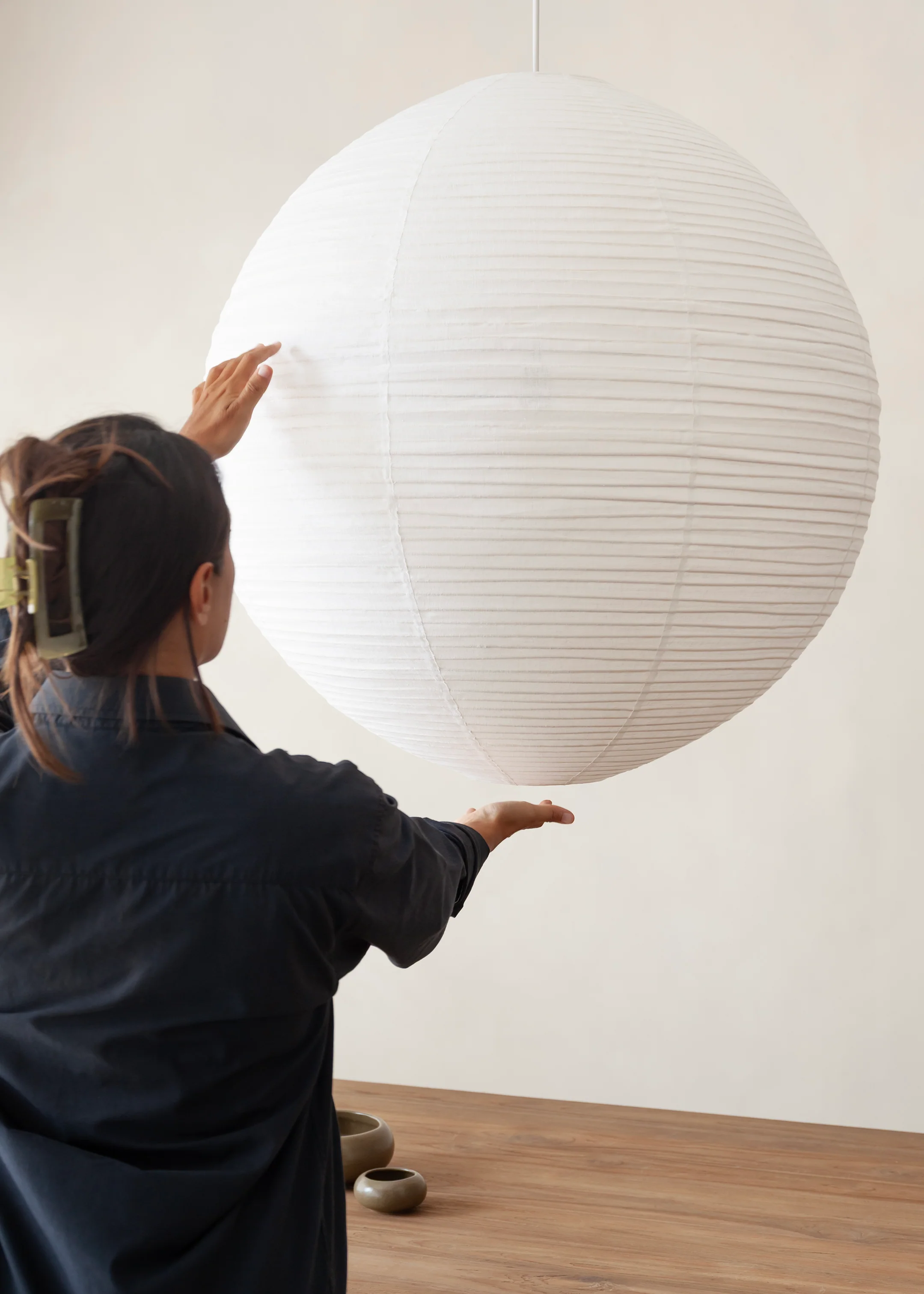 Vaya Linen Lantern / Off White - Image 3