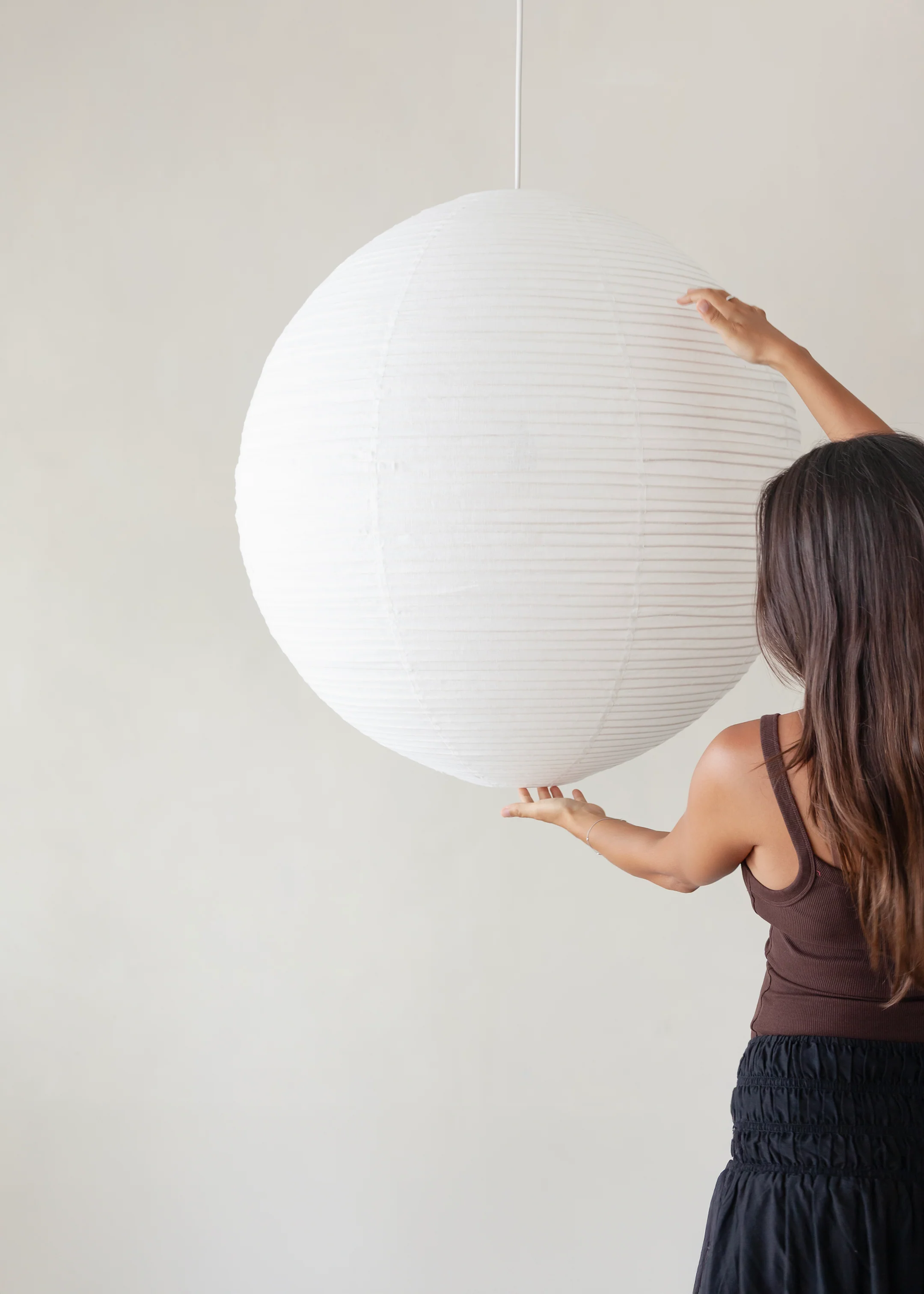 Vaya Linen Lantern / Off White - Image 8
