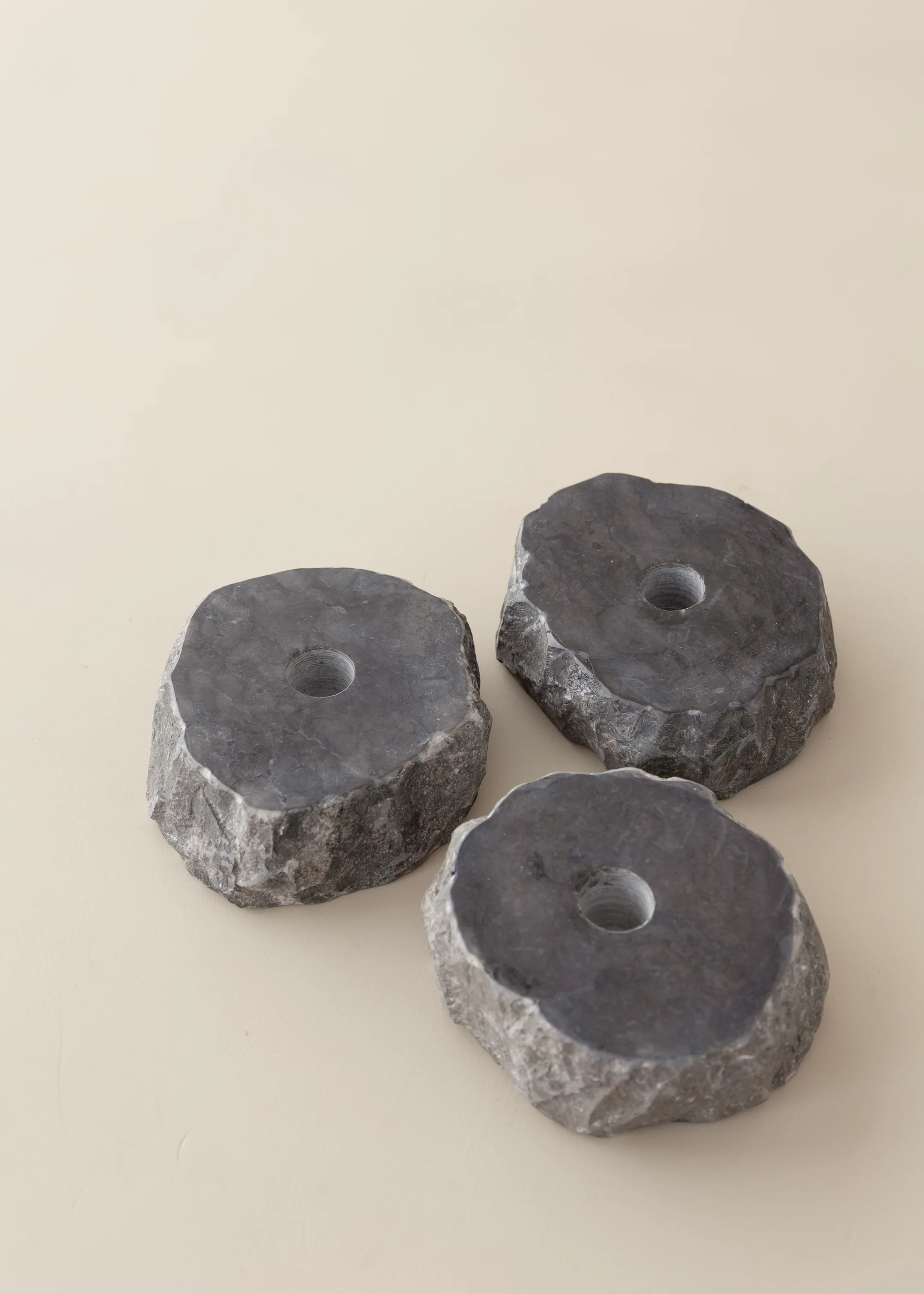 Vela Marble Candleholder / Black - Image 2